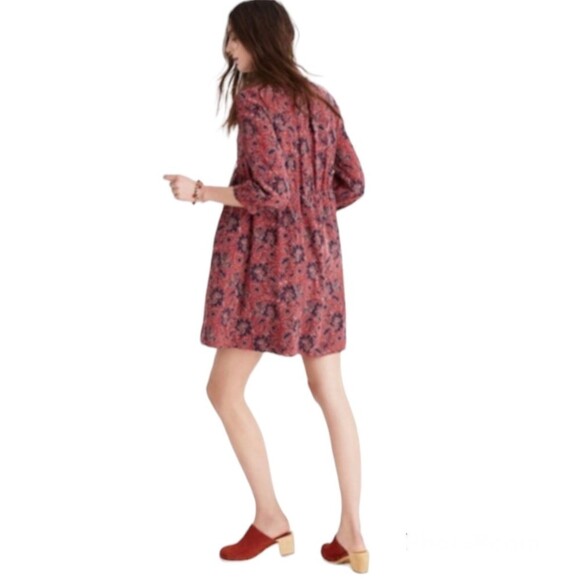 MADEWELL 100% Silk Floral Short Dress - Picture 2 of 8